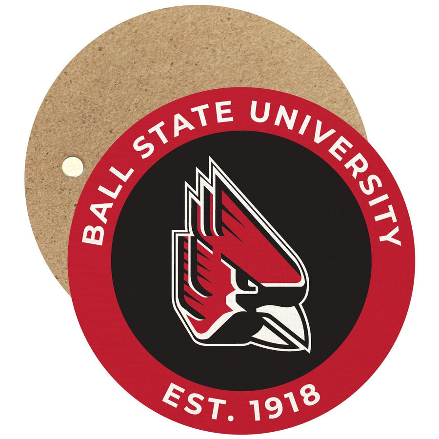 Ball State University Round Wooden 2.5" Fridge Magnet Officially Licensed Collegiate Product Image 1