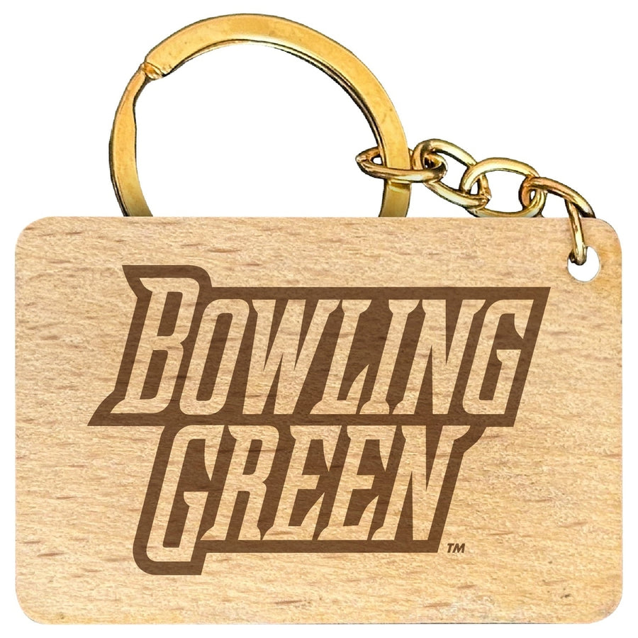 Bowling Green Falcons Engraved Flat Wood Keychain 1.5" x 2.5" Officially Licensed Collegiate Product Image 1