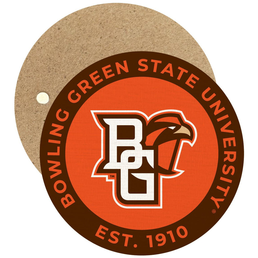 Bowling Green Falcons Round Wooden 2.5" Fridge Magnet Officially Licensed Collegiate Product Image 1