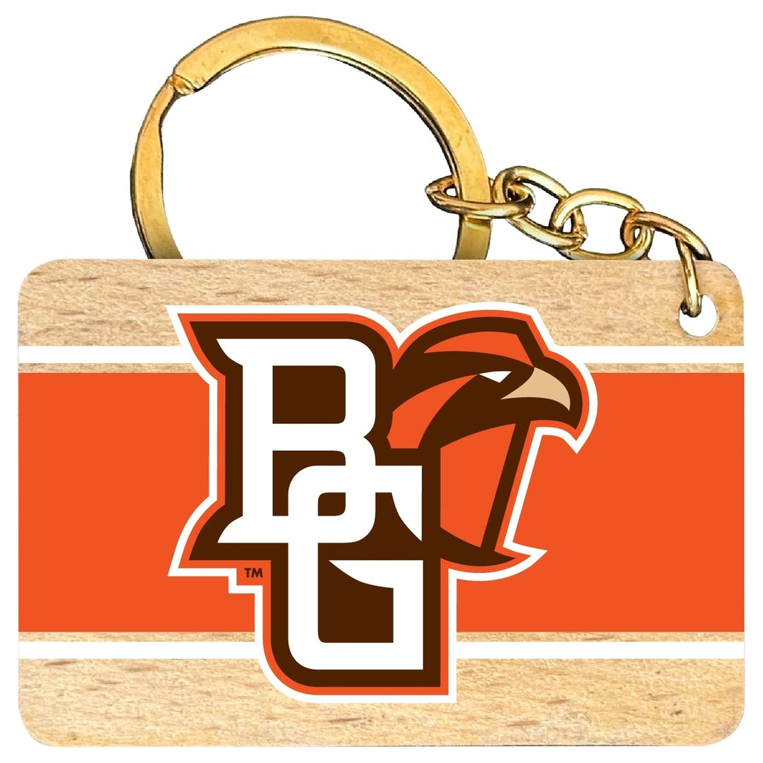 Bowling Green Falcons Flat Wood Keychain 1.5" x 2.5" Officially Licensed Collegiate Product Image 1