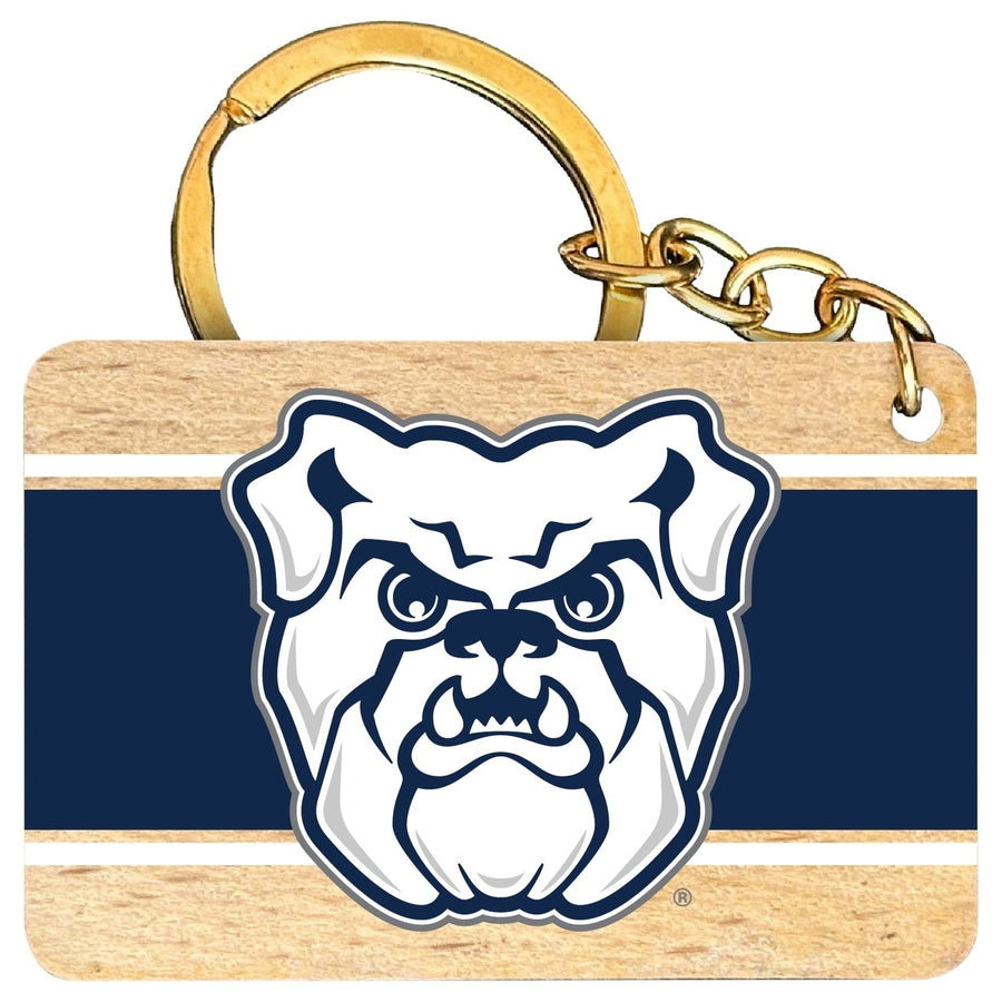 Butler Bulldogs Flat Wood Keychain 1.5" x 2.5" Officially Licensed Collegiate Product Image 1