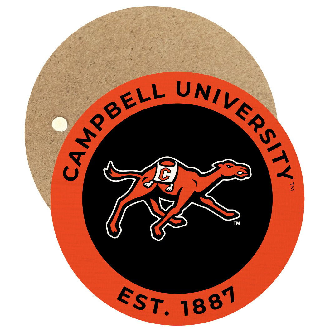 Campbell University Fighting Camels Round Wooden 2.5" Fridge Magnet Officially Licensed Collegiate Product Image 1