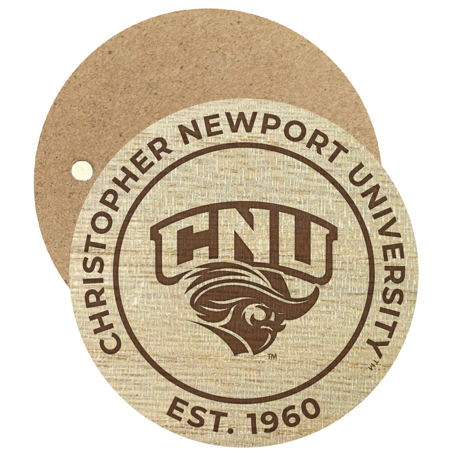 Christopher Newport Captains Engraved Round Wooden 2.5" Fridge Magnet Officially Licensed Collegiate Product Image 1