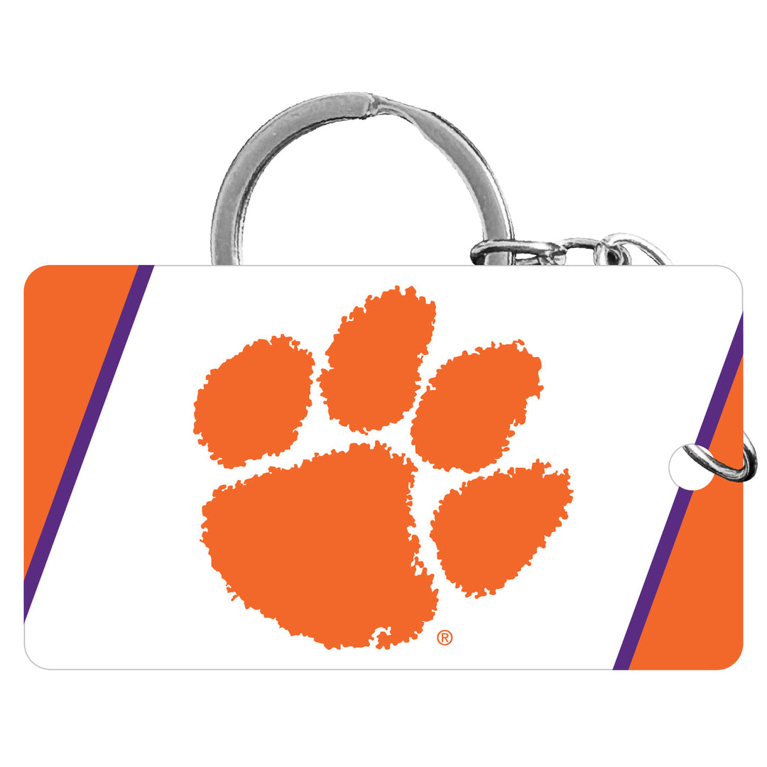 Clemson Tigers Acrylic Keychain 1.5" x 2.75" Officially Licensed Collegiate Product Image 1