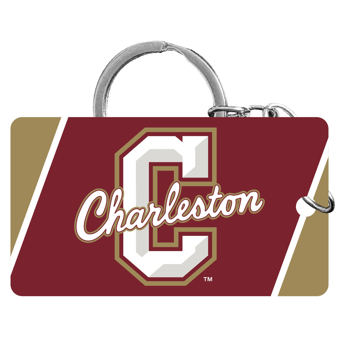 College of Charleston Acrylic Keychain 1.5" x 2.75" Officially Licensed Collegiate Product Image 1