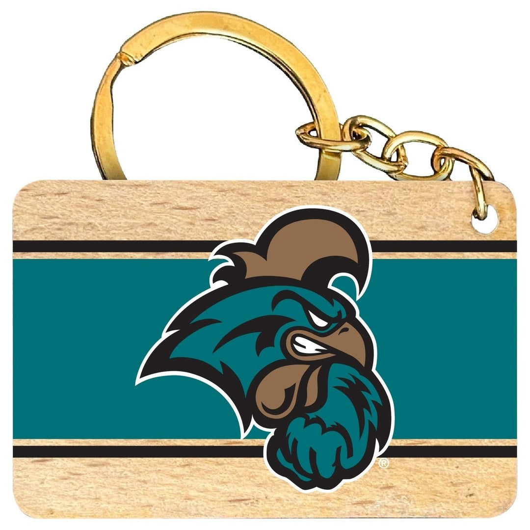 Coastal Carolina University Flat Wood Keychain 1.5" x 2.5" Officially Licensed Collegiate Product Image 1