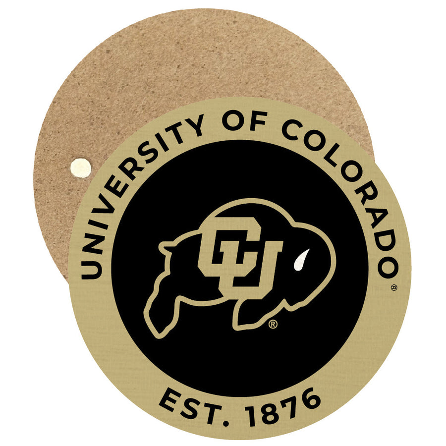 Colorado Buffaloes Round Wooden 2.5" Fridge Magnet Officially Licensed Collegiate Product Image 1