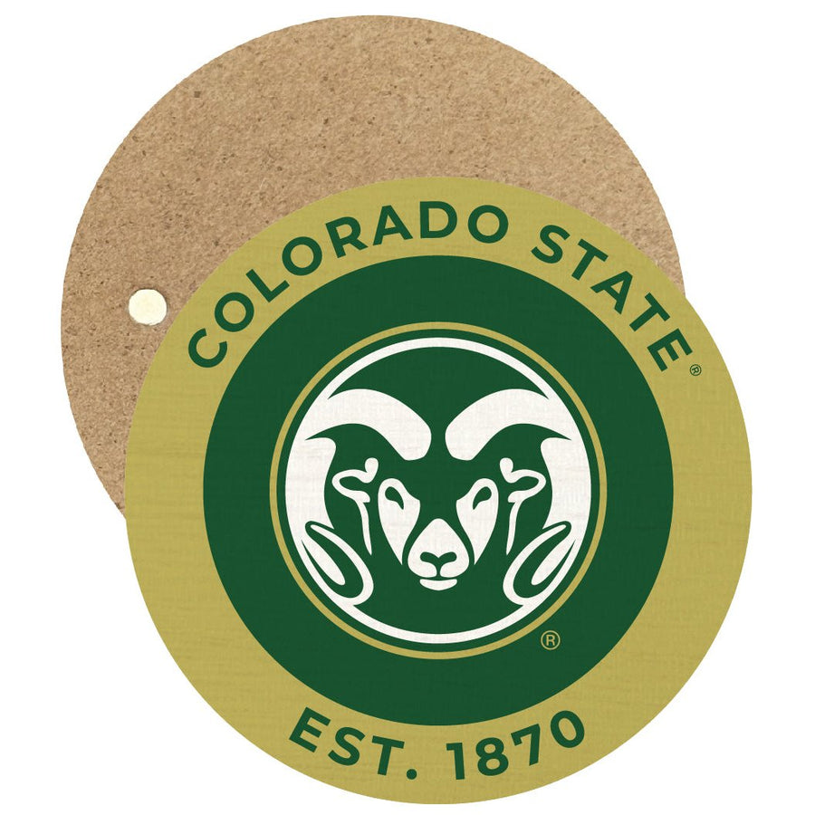 Colorado State Rams Round Wooden 2.5" Fridge Magnet Officially Licensed Collegiate Product Image 1