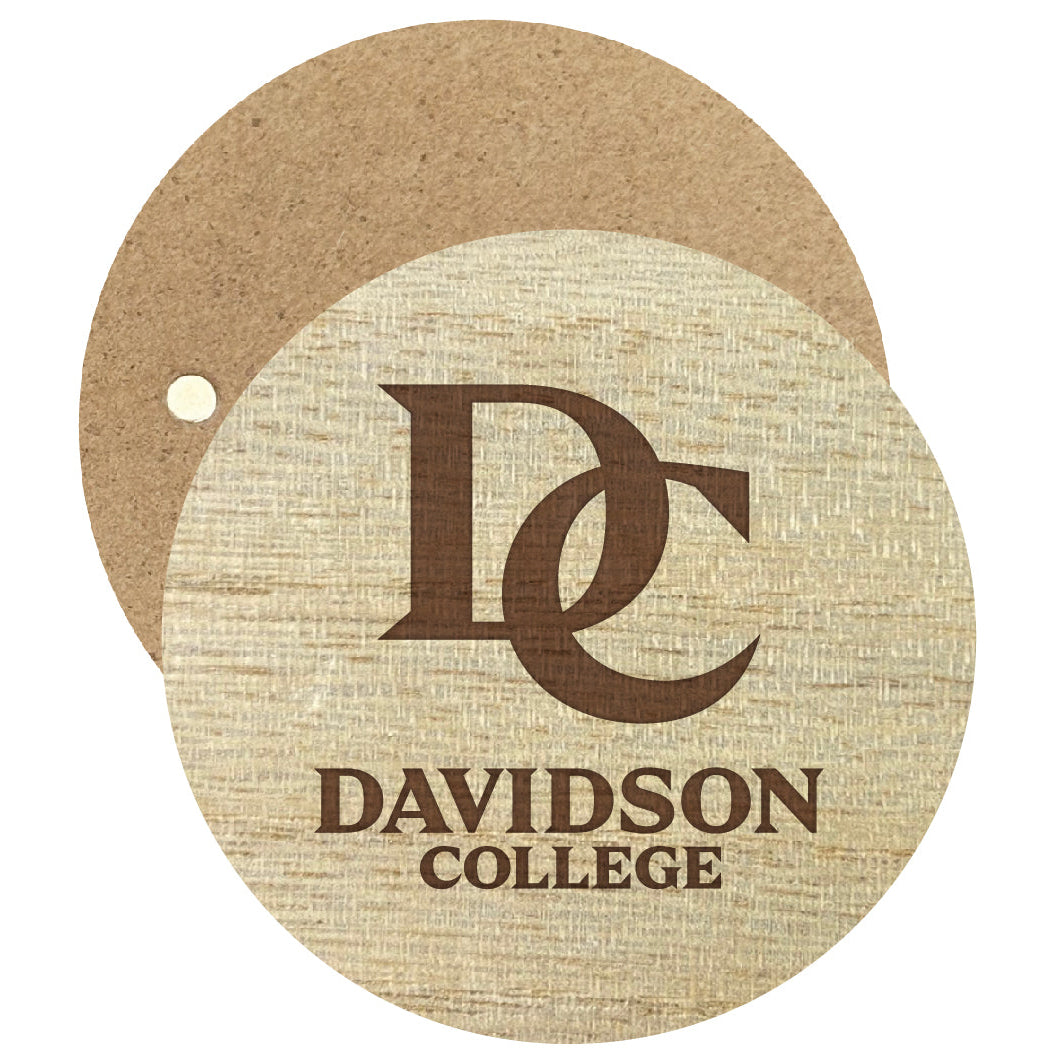 Davidson College Engraved Round Wooden 2.5" Fridge Magnet Officially Licensed Collegiate Product Image 1