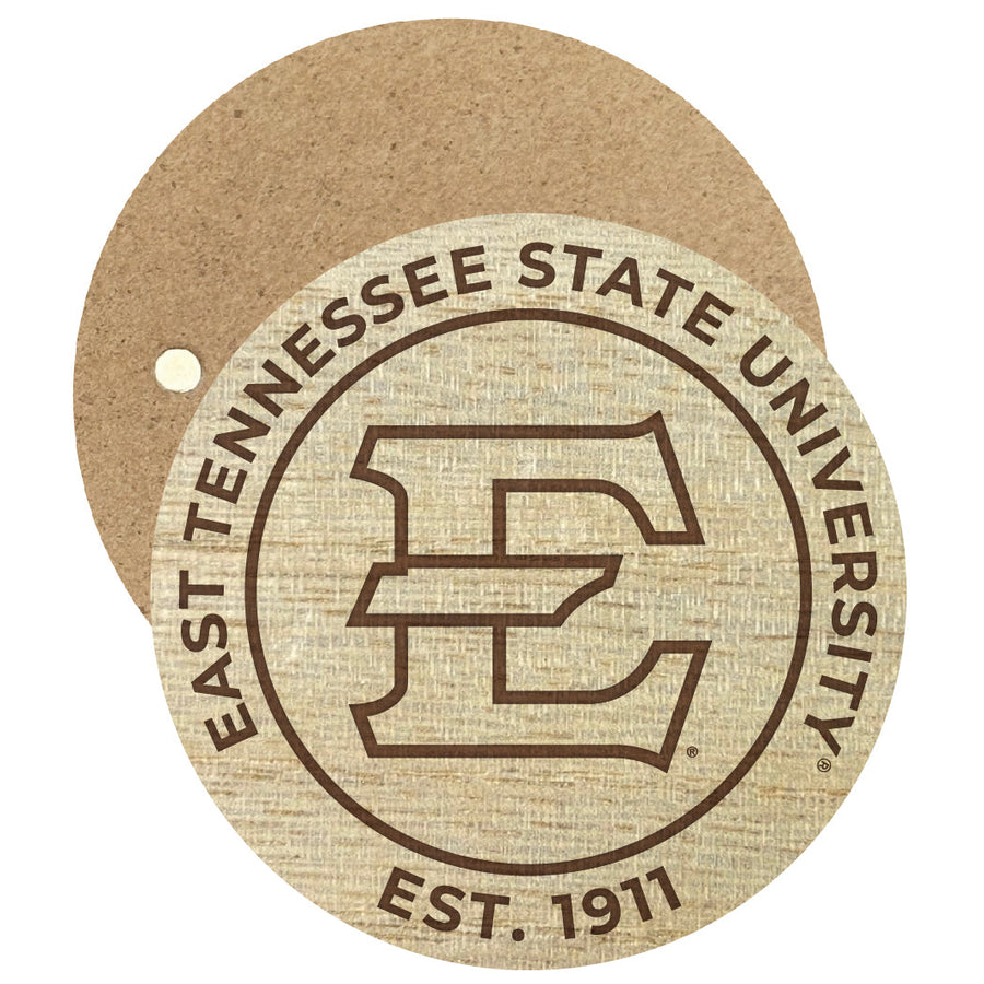 East Tennessee State University Engraved Round Wooden 2.5" Fridge Magnet Officially Licensed Collegiate Product Image 1