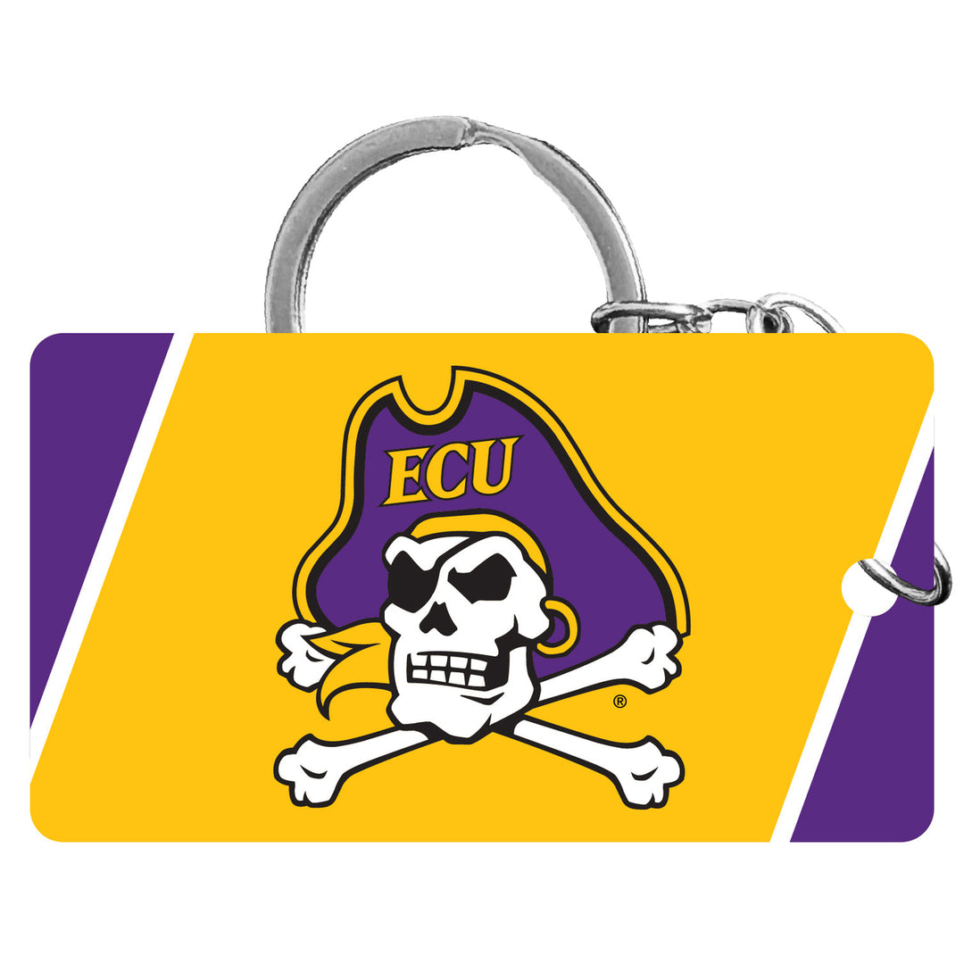 East Carolina Pirates Acrylic Keychain 1.5" x 2.75" Officially Licensed Collegiate Product Image 1