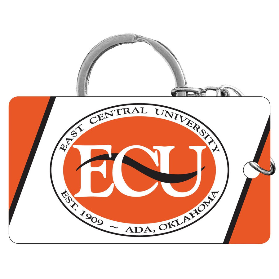 East Central University Tigers Acrylic Keychain 1.5" x 2.75" Officially Licensed Collegiate Product Image 1