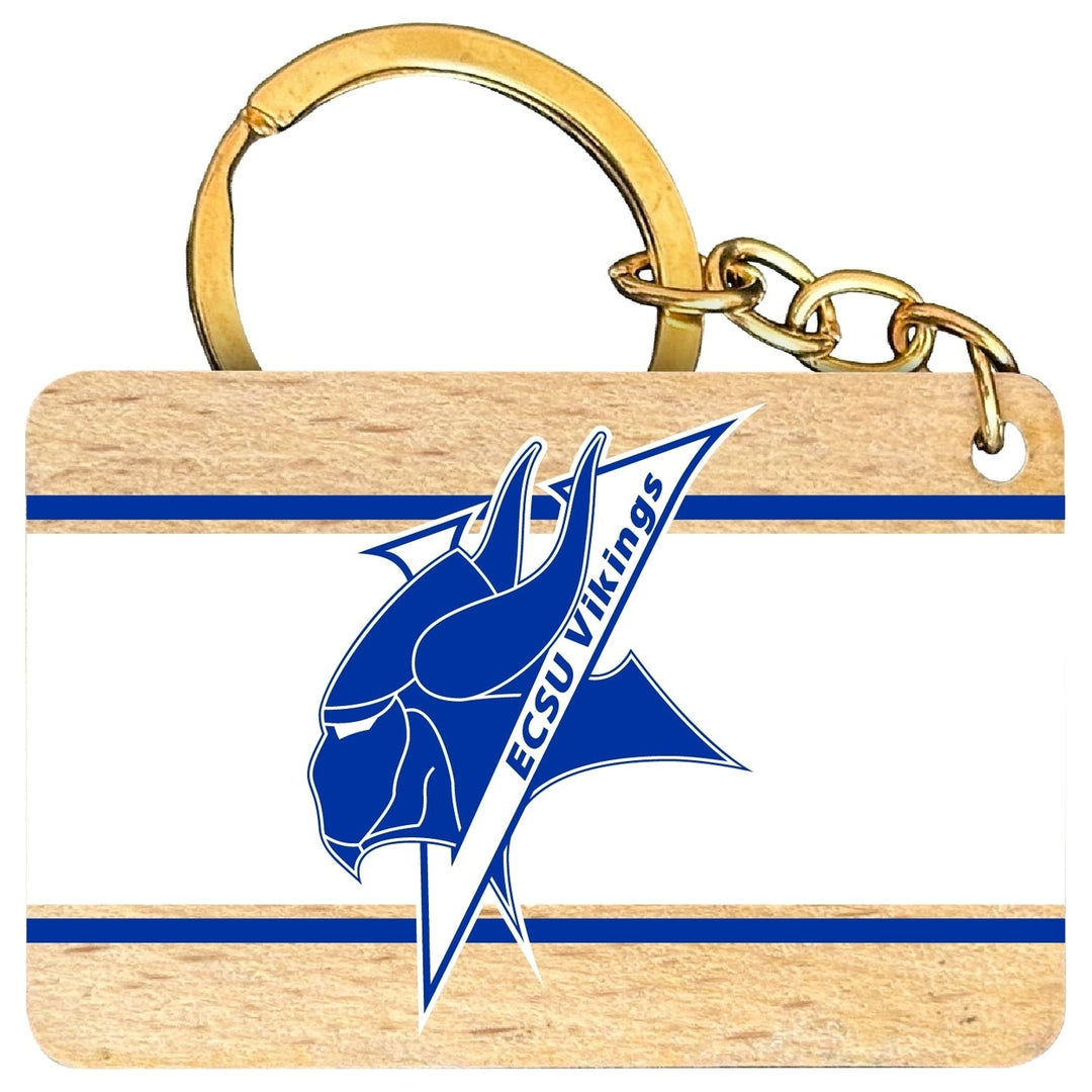 Elizabeth City State University Flat Wood Keychain 1.5" x 2.5" Officially Licensed Collegiate Product Image 1