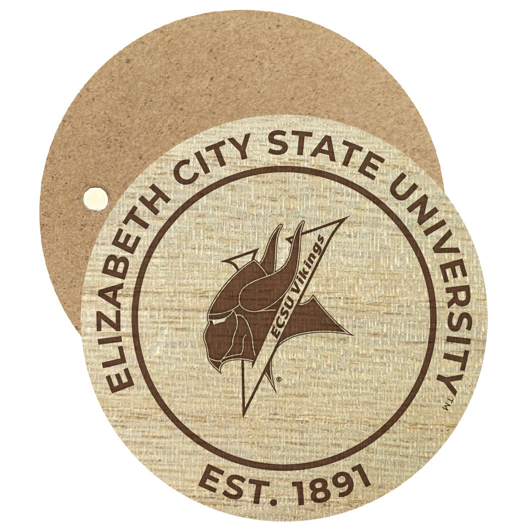 Elizabeth City State University Engraved Round Wooden 2.5" Fridge Magnet Officially Licensed Collegiate Product Image 1