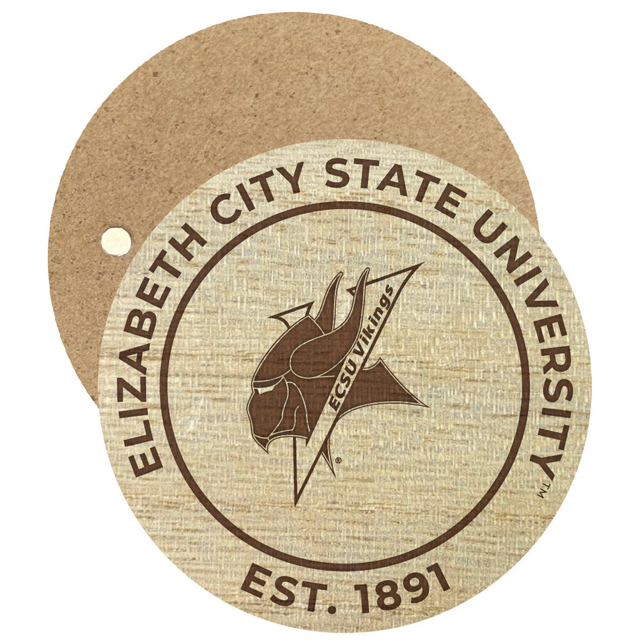 Elizabeth City State University Engraved Round Wooden 2.5" Fridge Magnet Officially Licensed Collegiate Product Image 1