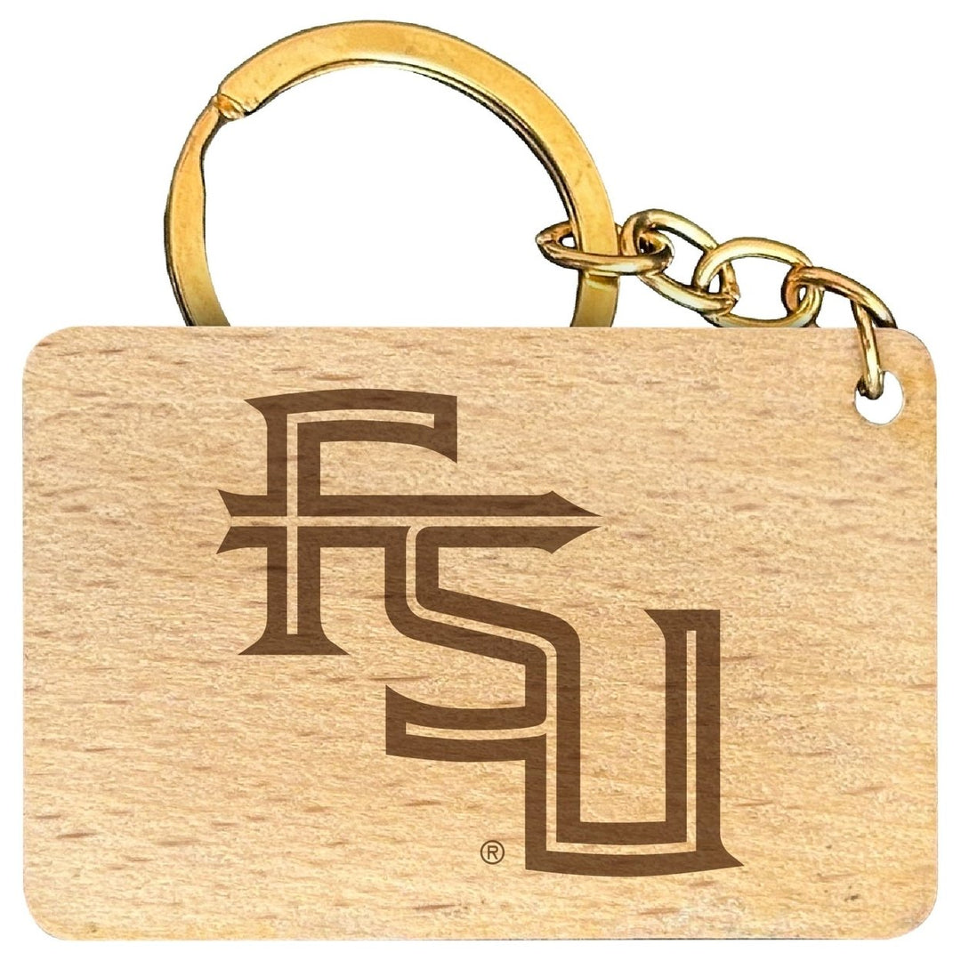 Florida State Seminoles Engraved Flat Wood Keychain 1.5" x 2.5" Officially Licensed Collegiate Product Image 1