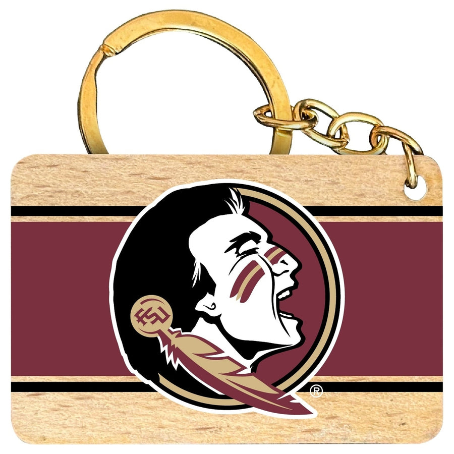 Florida State Seminoles Flat Wood Keychain 1.5" x 2.5" Officially Licensed Collegiate Product Image 1