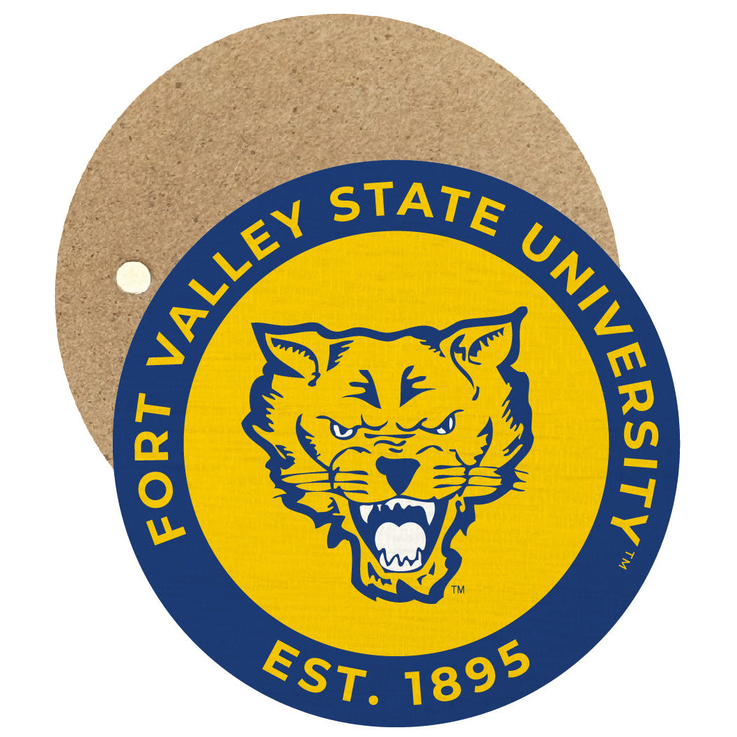 Fort Valley State University Round Wooden 2.5" Fridge Magnet Officially Licensed Collegiate Product Image 1