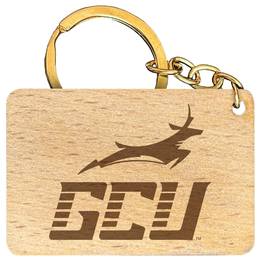 Grand Canyon University Lopes Engraved Flat Wood Keychain 1.5" x 2.5" Officially Licensed Collegiate Product Image 1