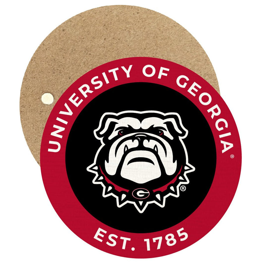 Georgia Bulldogs Round Wooden 2.5" Fridge Magnet Officially Licensed Collegiate Product Image 1