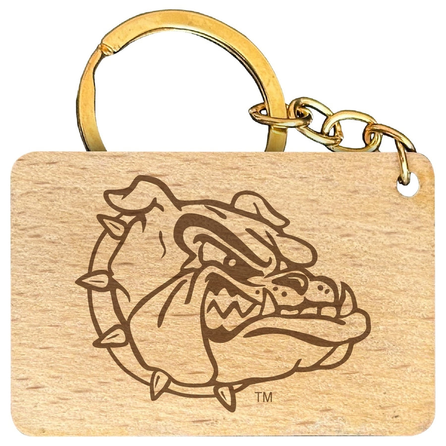 Gonzaga Bulldogs Engraved Flat Wood Keychain 1.5" x 2.5" Officially Licensed Collegiate Product Image 1