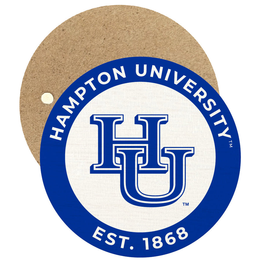 Hampton University Round Wooden 2.5" Fridge Magnet Officially Licensed Collegiate Product Image 1