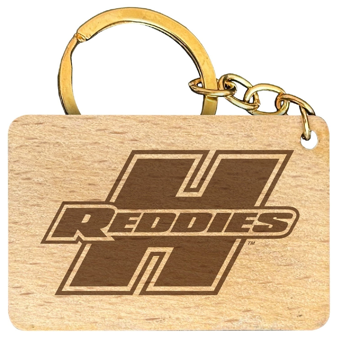 Henderson State Reddies Engraved Flat Wood Keychain 1.5" x 2.5" Officially Licensed Collegiate Product Image 1