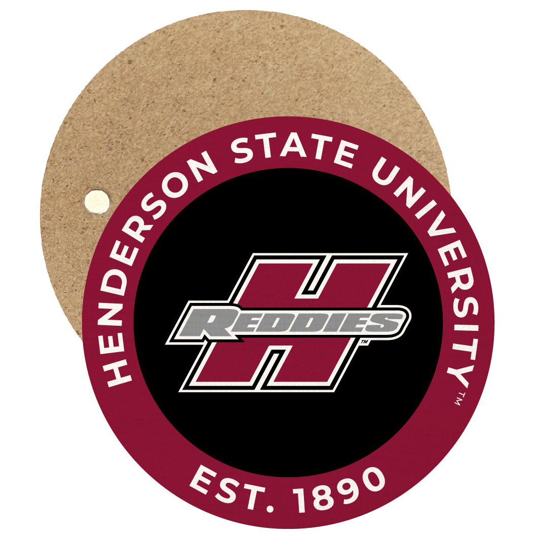 Henderson State Reddies Round Wooden 2.5" Fridge Magnet Officially Licensed Collegiate Product Image 1