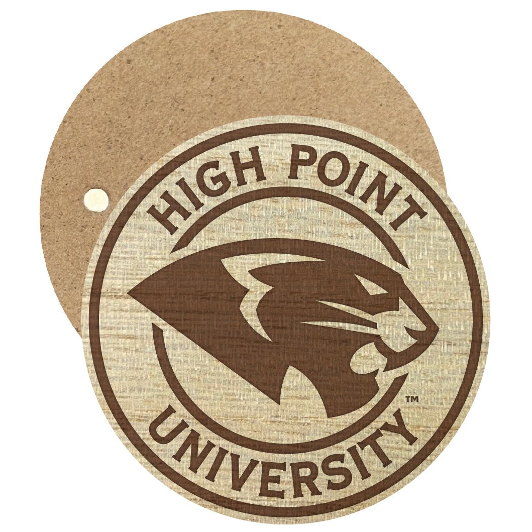 High Point University Engraved Round Wooden 2.5" Fridge Magnet Officially Licensed Collegiate Product Image 1