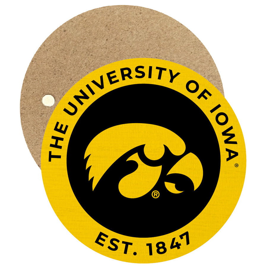 Iowa Hawkeyes Round Wooden 2.5" Fridge Magnet Officially Licensed Collegiate Product Image 1