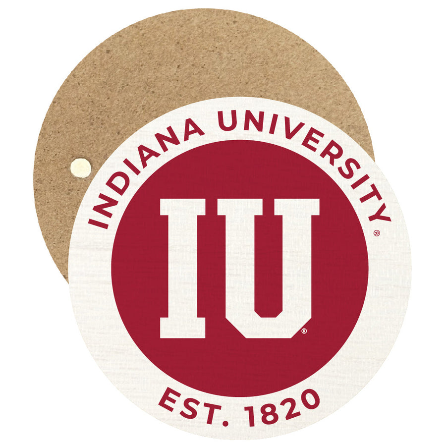 Indiana Hoosiers Round Wooden 2.5" Fridge Magnet Officially Licensed Collegiate Product Image 1