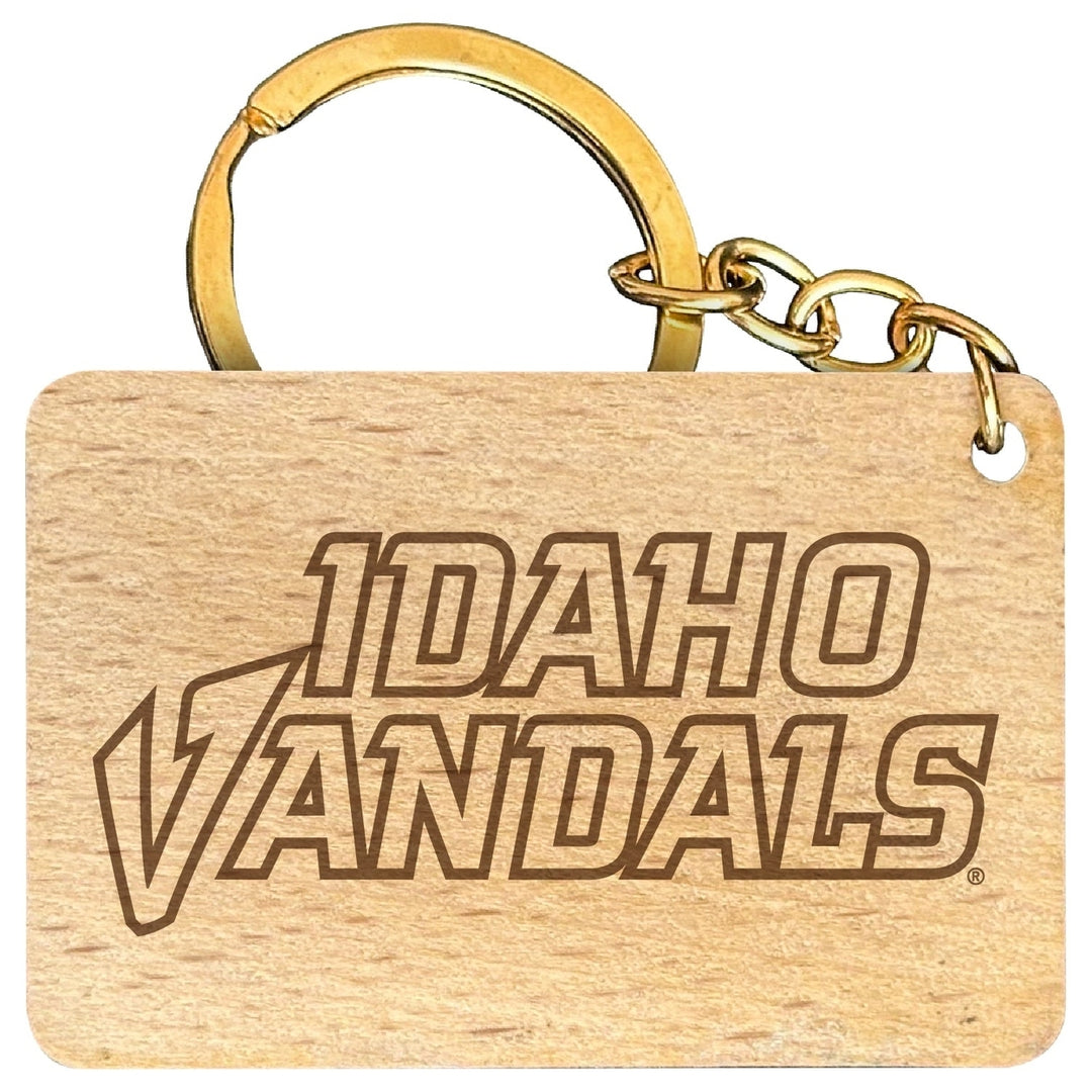 Idaho Vandals Engraved Flat Wood Keychain 1.5" x 2.5" Officially Licensed Collegiate Product Image 1