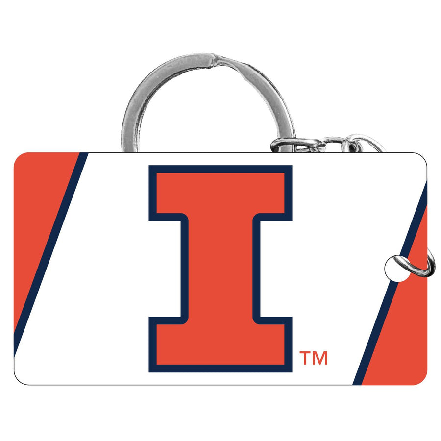 Illinois Fighting Illini Acrylic Keychain 1.5" x 2.75" Officially Licensed Collegiate Product Image 1