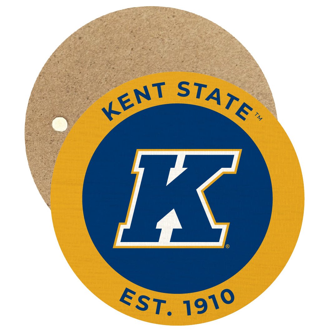 Kent State University Round Wooden 2.5" Fridge Magnet Officially Licensed Collegiate Product Image 1