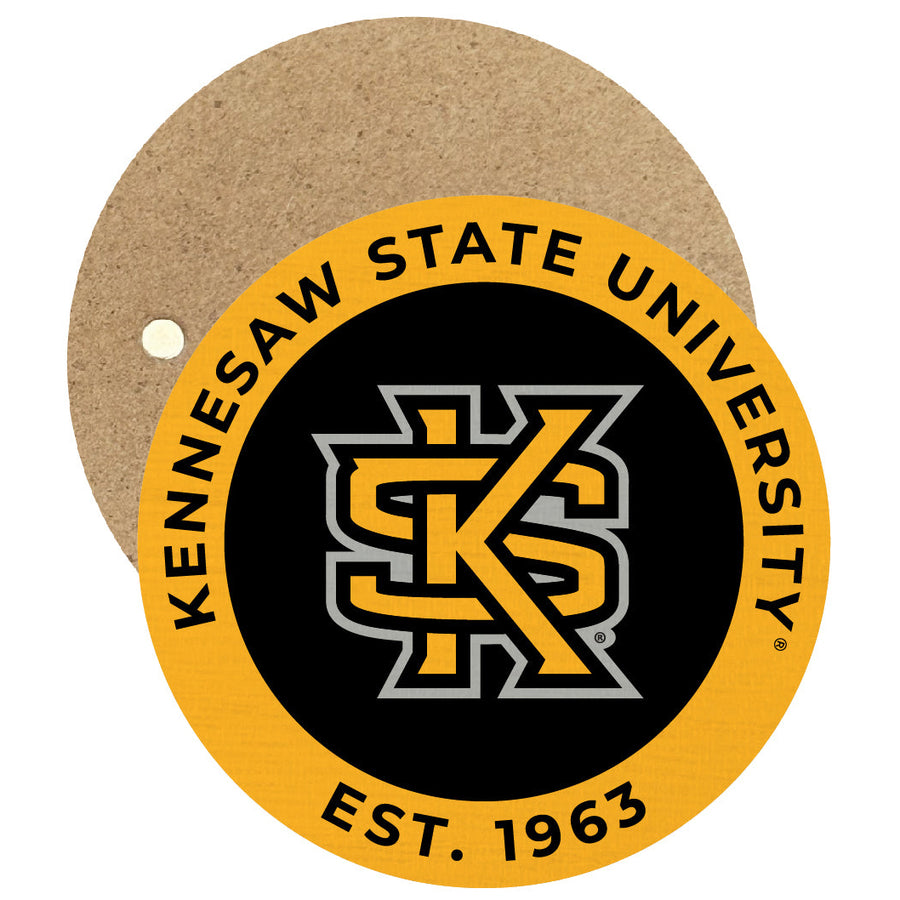 Kennesaw State University Round Wooden 2.5" Fridge Magnet Officially Licensed Collegiate Product Image 1