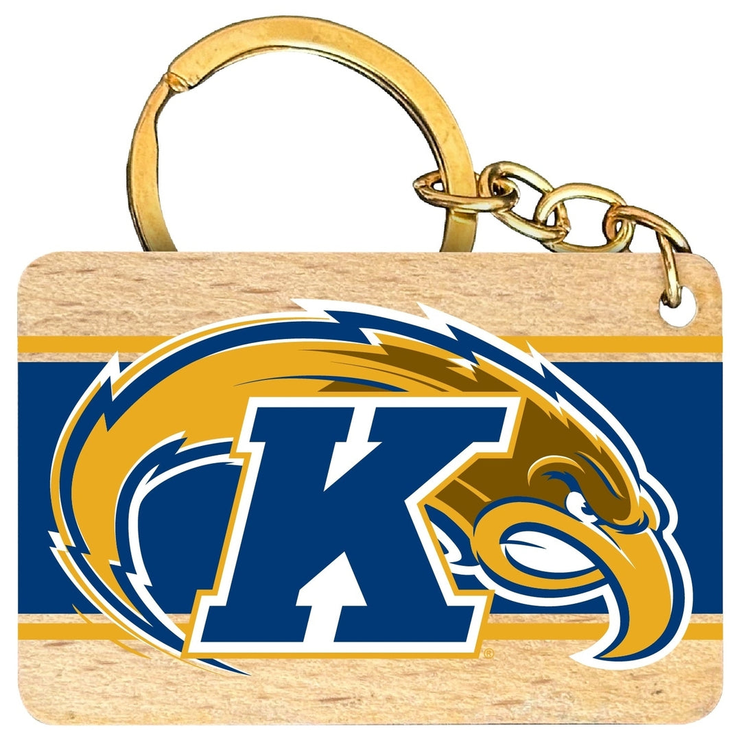 Kent State University Flat Wood Keychain 1.5" x 2.5" Officially Licensed Collegiate Product Image 1