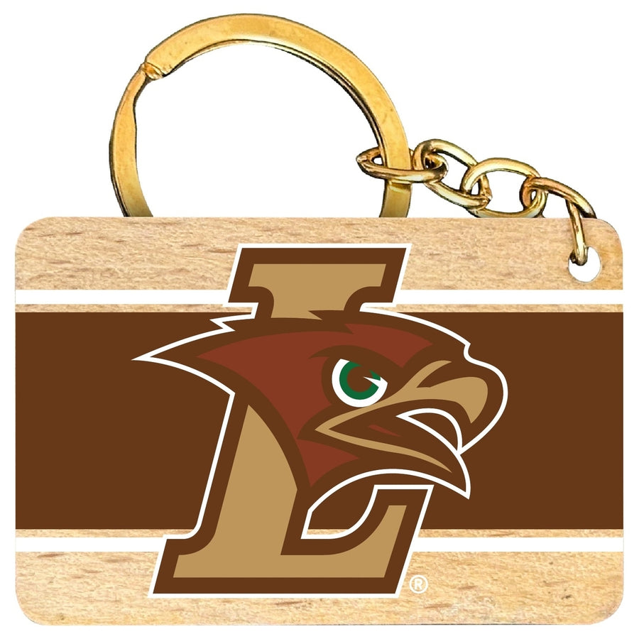 Lehigh University Mountain Hawks Flat Wood Keychain 1.5" x 2.5" Officially Licensed Collegiate Product Image 1