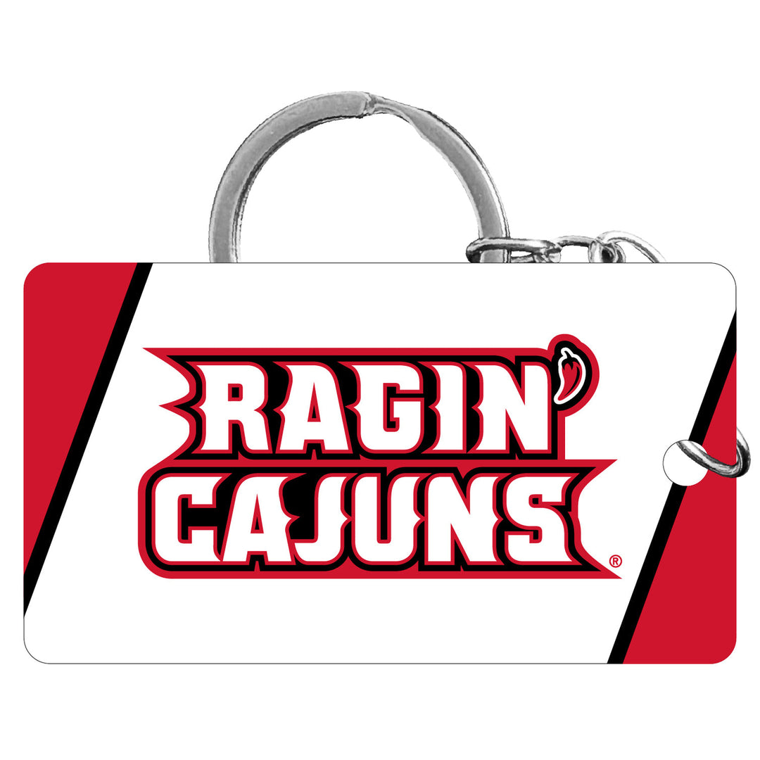 Louisiana at Lafayette Ragin Cajuns Acrylic Keychain 1.5" x 2.75" Officially Licensed Collegiate Product Image 1