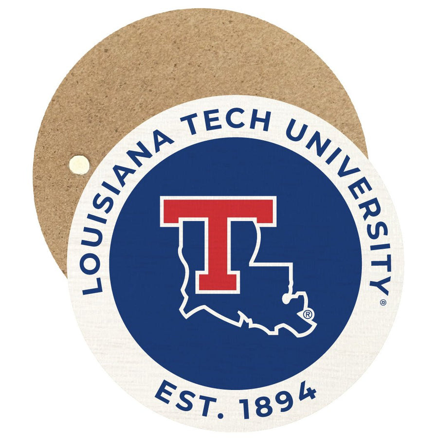 Louisiana Tech Bulldogs Round Wooden 2.5" Fridge Magnet Officially Licensed Collegiate Product Image 1