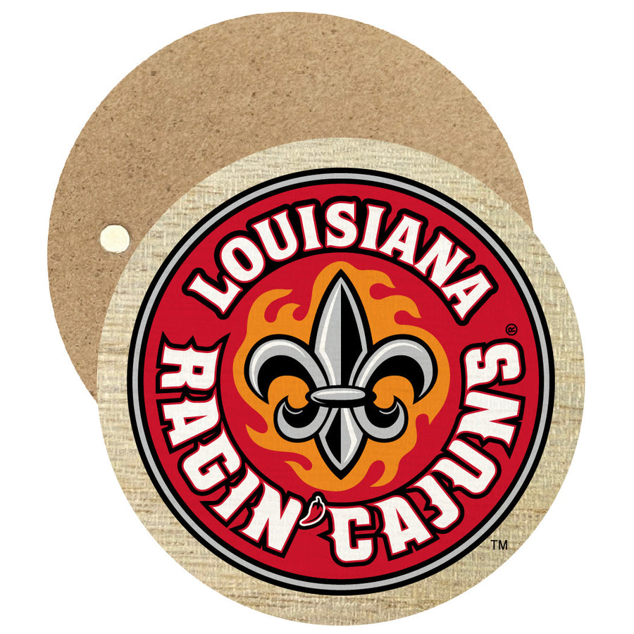 Louisiana at Lafayette Ragin Cajuns Round Wooden 2.5" Fridge Magnet Officially Licensed Collegiate Product Image 1