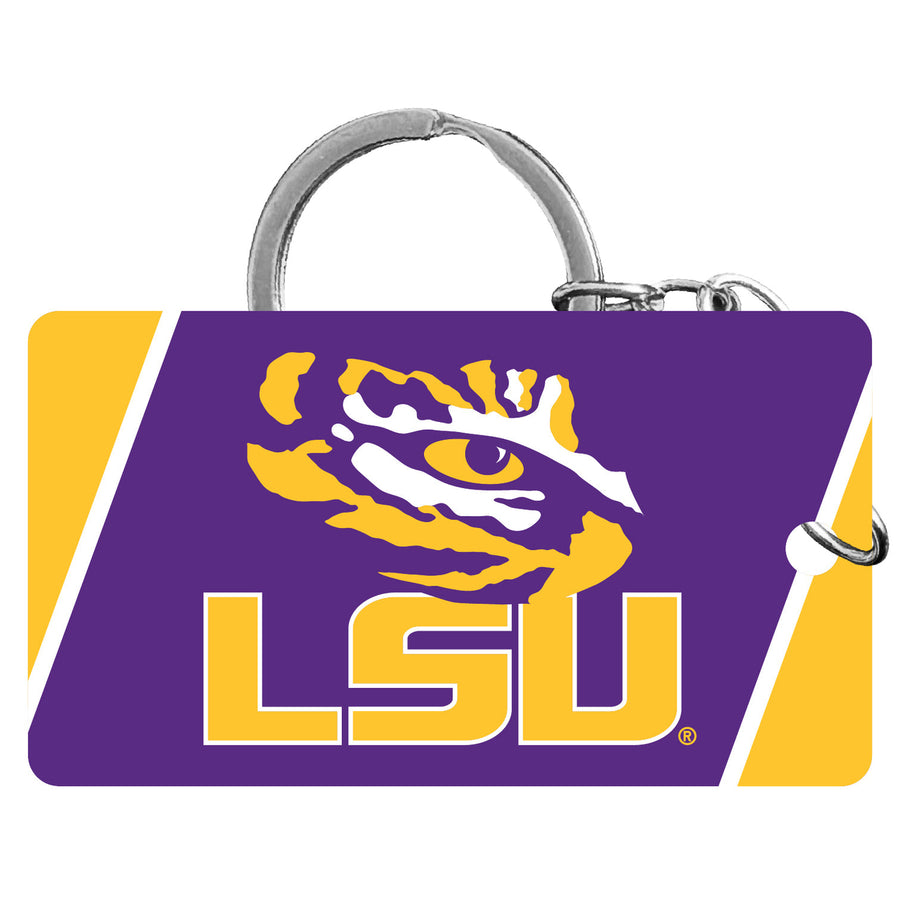 LSU Tigers Acrylic Keychain 1.5" x 2.75" Officially Licensed Collegiate Product Image 1