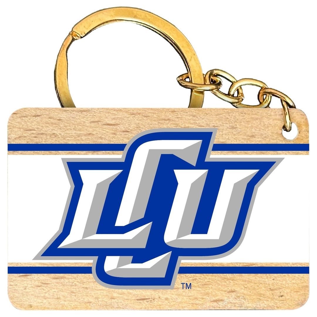 Lubbock Christian University Chaparral Flat Wood Keychain 1.5" x 2.5" Officially Licensed Collegiate Product Image 1