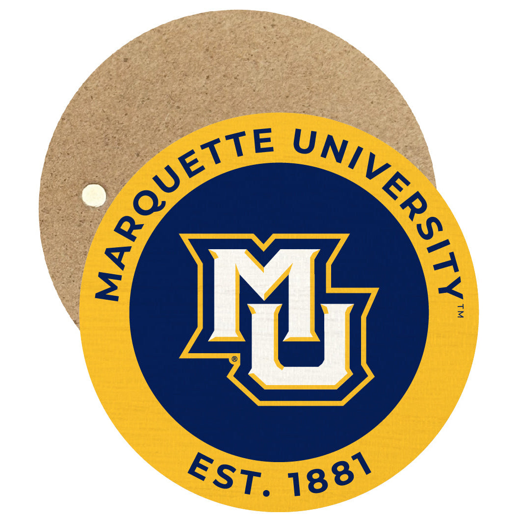 Marquette Golden Eagles Round Wooden 2.5" Fridge Magnet Officially Licensed Collegiate Product Image 1