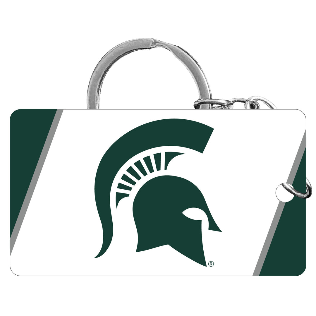 Michigan State Spartans Acrylic Keychain 1.5" x 2.75" Officially Licensed Collegiate Product Image 1