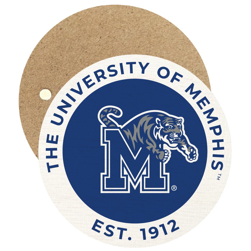 Memphis Tigers Round Wooden 2.5" Fridge Magnet Officially Licensed Collegiate Product Image 1