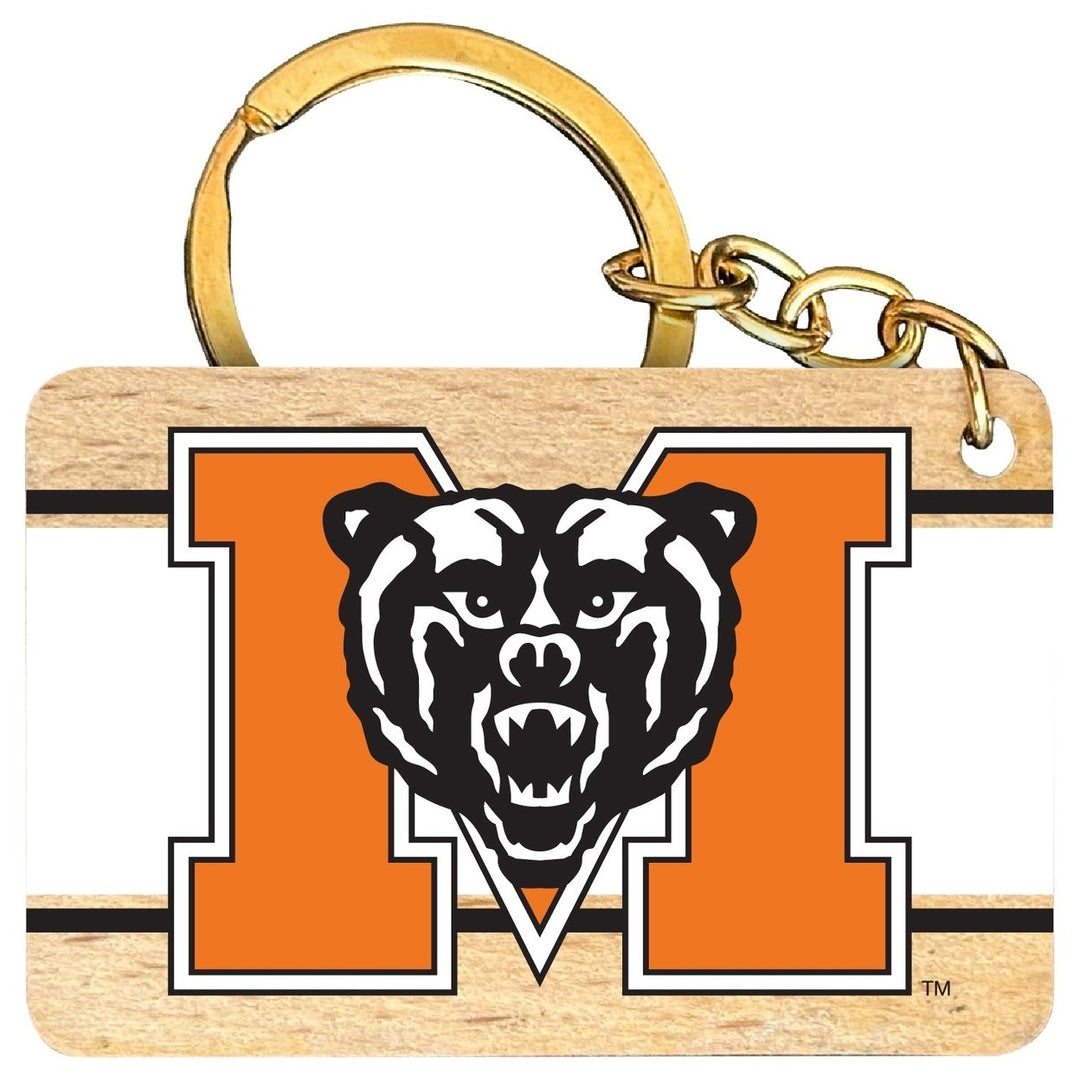 Mercer University Flat Wood Keychain 1.5" x 2.5" Officially Licensed Collegiate Product Image 1