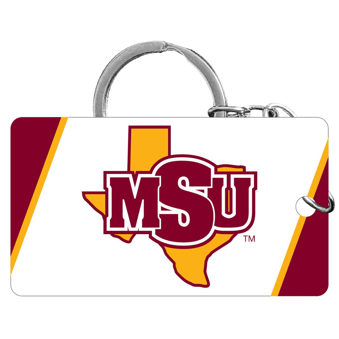 Midwestern State University Mustangs Acrylic Keychain 1.5" x 2.75" Officially Licensed Collegiate Product Image 1