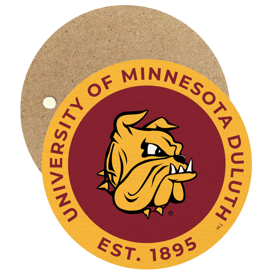 Minnesota Duluth Bulldogs Round Wooden 2.5" Fridge Magnet Officially Licensed Collegiate Product Image 1