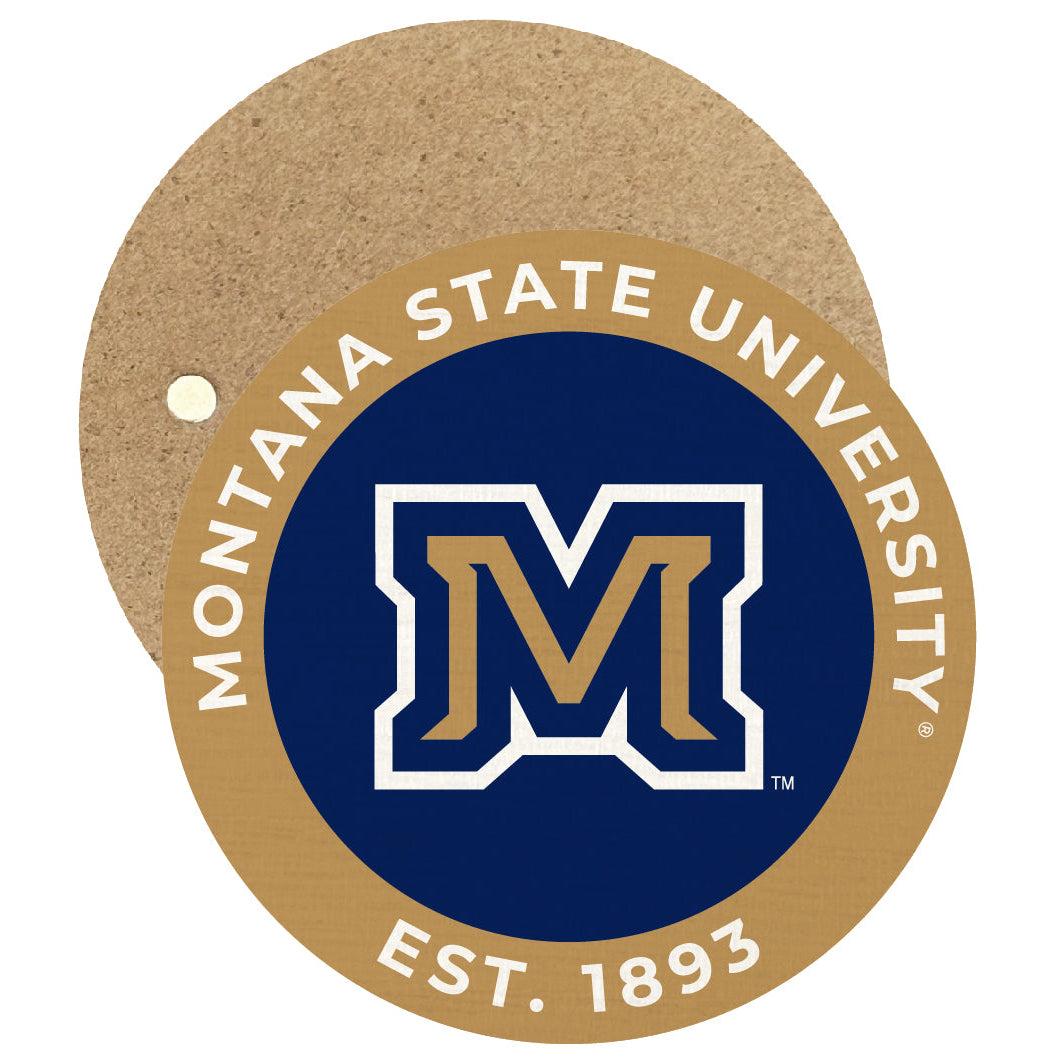 Montana State Bobcats Round Wooden 2.5" Fridge Magnet Officially Licensed Collegiate Product Image 1