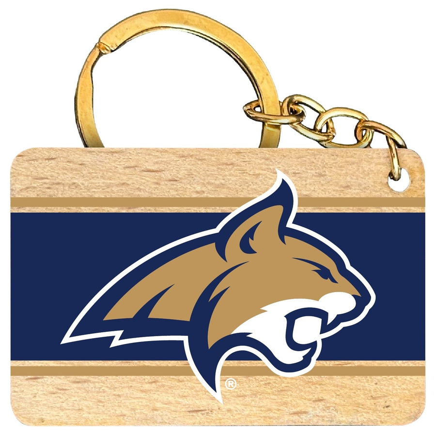 Montana State Bobcats Flat Wood Keychain 1.5" x 2.5" Officially Licensed Collegiate Product Image 1